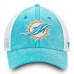 Men's Miami Dolphins NFL Pro Line by Fanatics Branded Aqua/White Timeless Fundamental Adjustable Trucker Hat 2855157